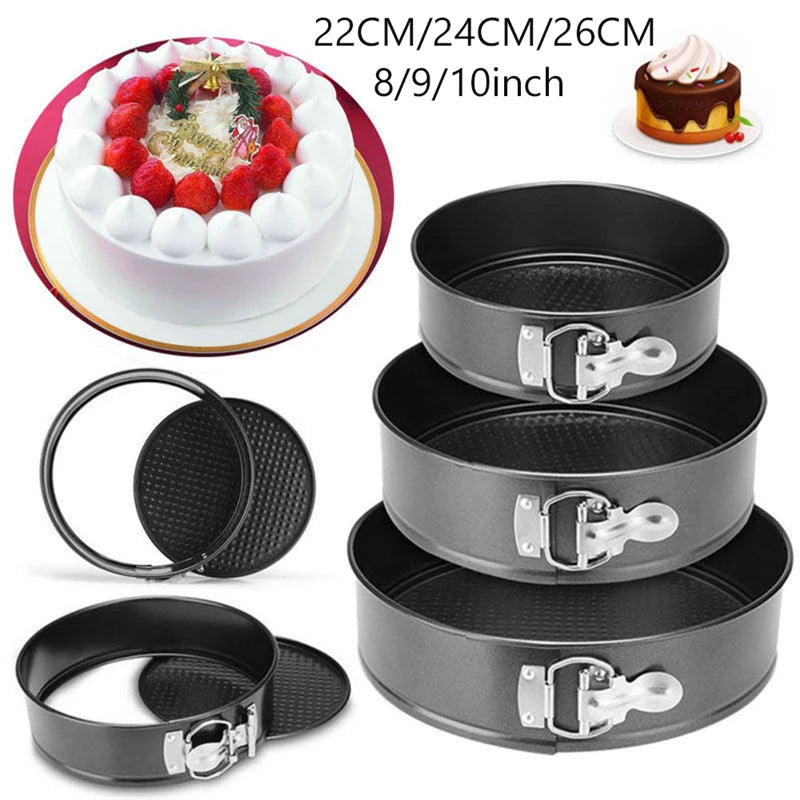 CHANSUNRUN 8/9/10" Non-Stick Springform Cake Pan Set of 3 Springform Cake Pan Set Oasis Select