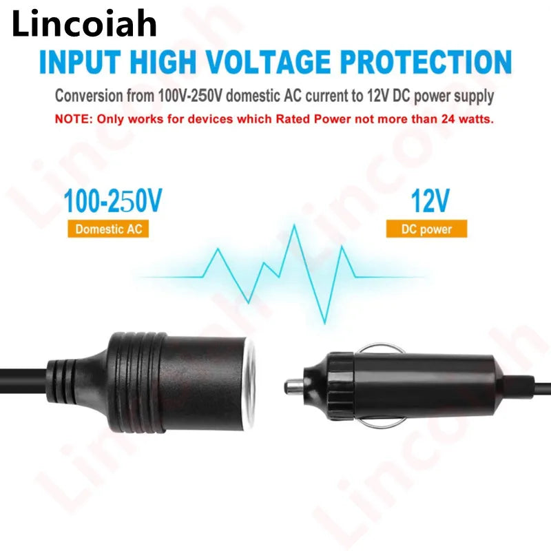 AC 110V/220V DC 12V 2A for Car Cigarette Lighter Power Adapter Socket 220V to 12 V Volt Charger Converter Home Parts Oasis Select