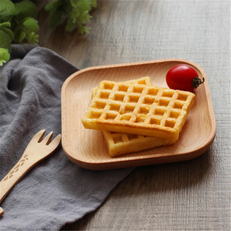 Wood Serving Tray – Round & Square Wooden Platter for Fruit & Cake Wooden Serving Tray Oasis Select