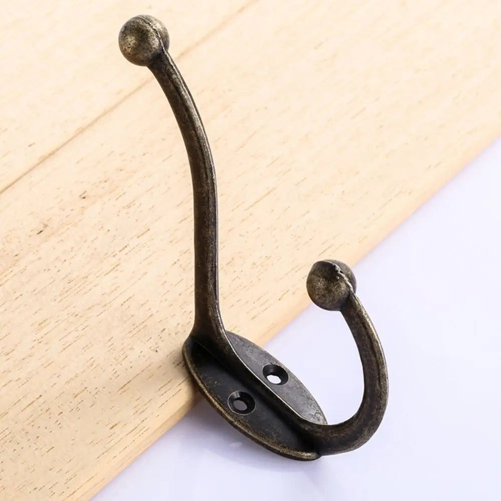 1pcs Vintage Bronze Wall Hook Coat Bag Towel Hat Hanger Robe Wall Hanging Hooks Home Bathroom Kitchen Door Anitque Racks Holder Oasis Select
