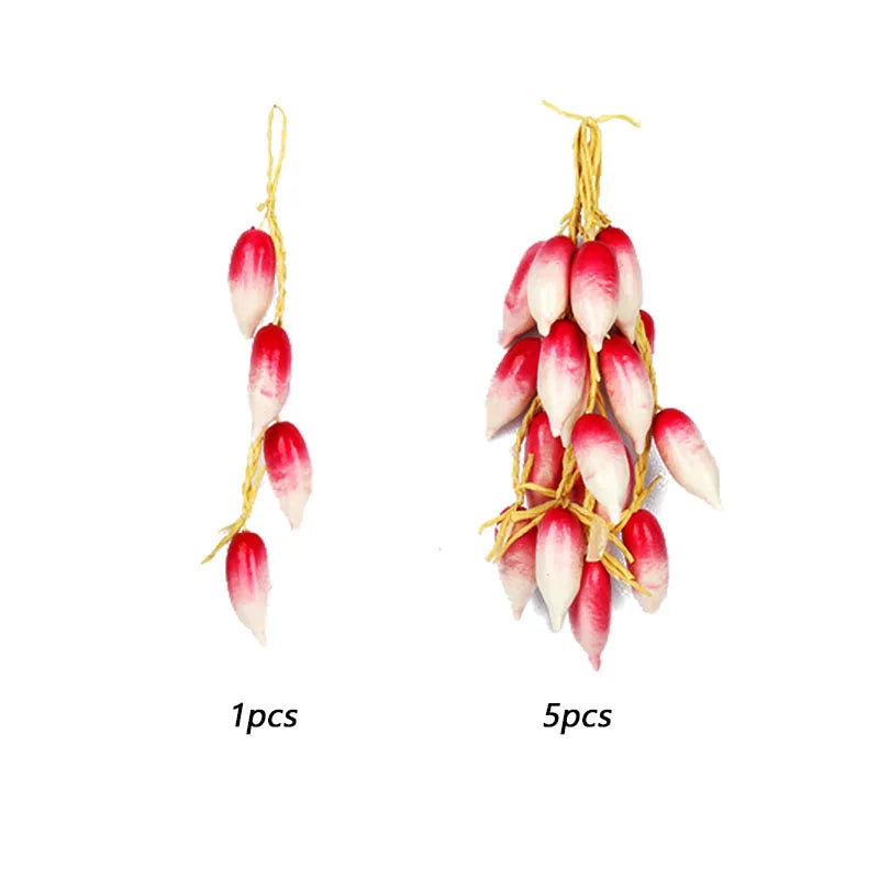 Artificial Simulation Food Vegetables Fake Chili Pepper Fruits Grapes
