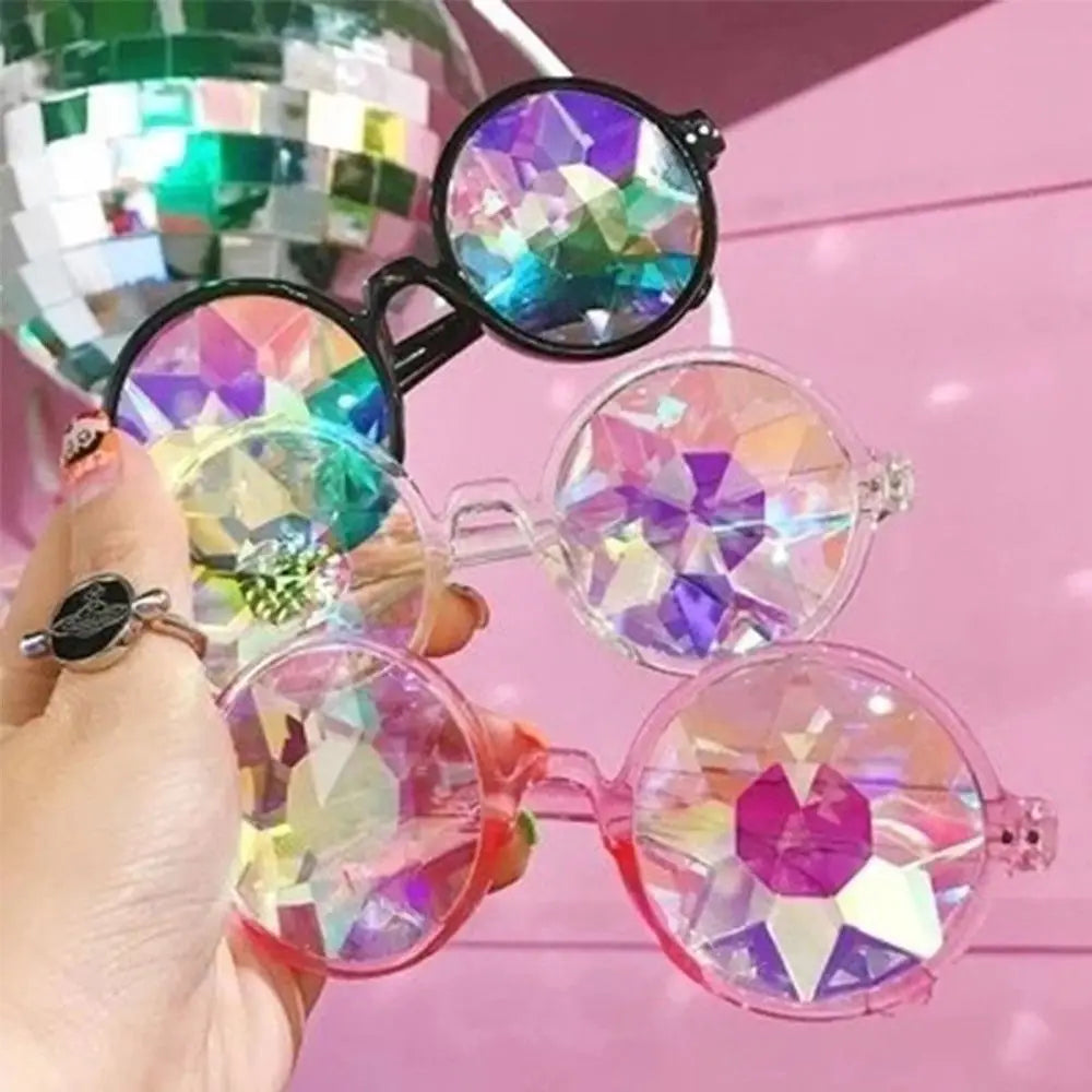 Kaleidoscope Rave Party Glasses – Crystal Prism Diffraction Lens