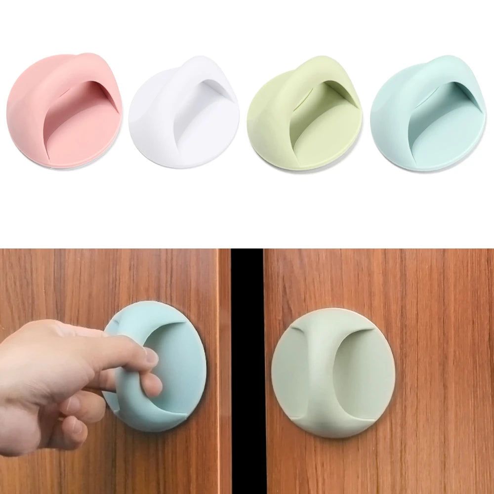 Round Auxiliary Knobs Cabinet Suction Cup Handle Window Sliding Door Self-adhesive Wardrobe Pulls Refrigerator Handle Oasis Select
