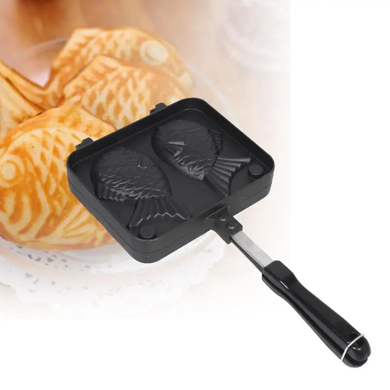Taiyaki Fish-Shaped Waffle Pan – Japanese Double Bakeware Mold Taiyaki Waffle Pan Oasis Select