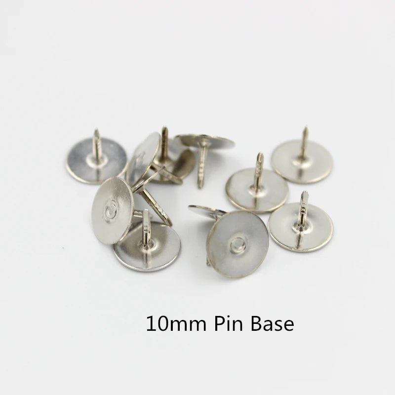 50pcs Rubber Brooch Button Clasps Pin Back Clutch Care Cap Nail Tie Back Stoppers Squeeze Badge Holder Jewelry Accessories Oasis Select 10mm RH Pin