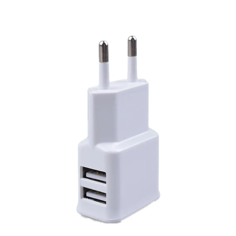AC Adapter Universal 5V Volt Power Supply USB Charger 5V 1A2A Converter Power Adapter AC TO DC220V TO 5V Converter Phone Charger Oasis Select 2usb white