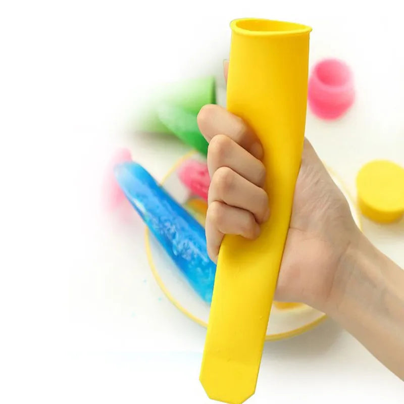 5pc/lot Summer Popsicle Maker Lolly Mould Kitchen DIY Random Color Food-Grade Silicone Frozen Ice Cream Pop Mold Oasis Select