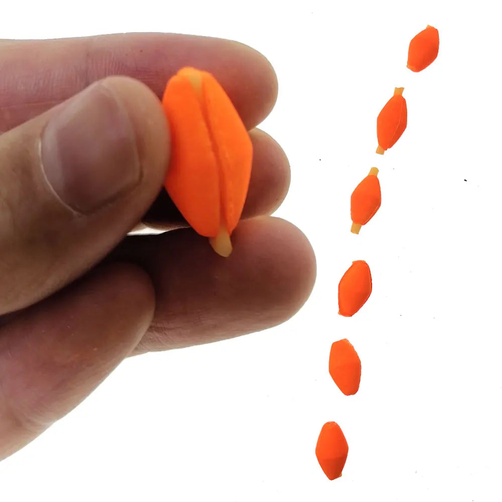 6PCS Fluorescent Orange/Yellow Fly Fishing Tube Float Foam Strike Indicators High Visibility Oasis Select