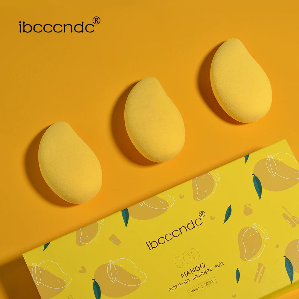 Mango Makeup Egg Sponge BB Cream Hydrophilic Beauty Egg Wholesale Puff Wet Dry Dual Use Face Foundation Powder Gourd Cosmetic Oasis Select