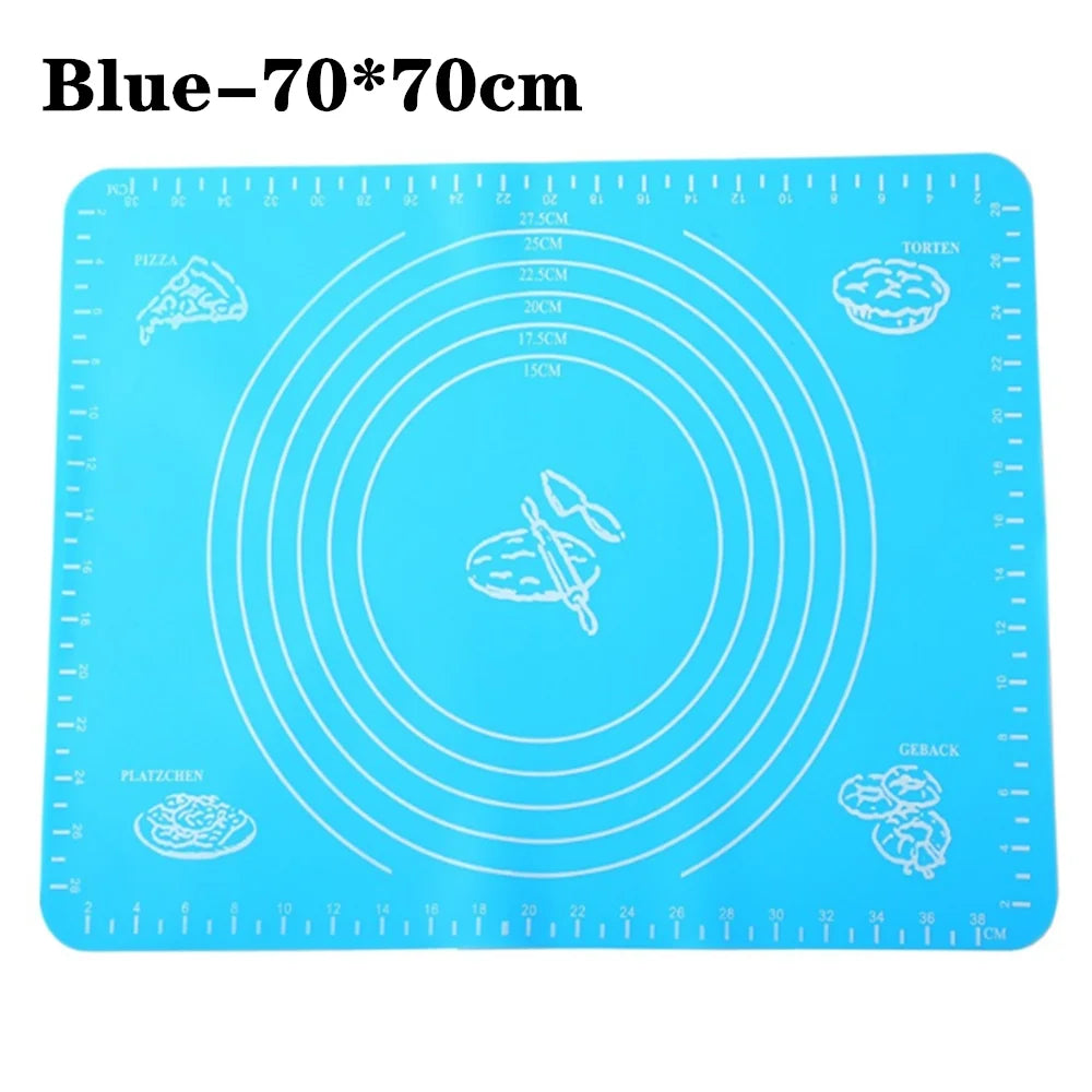 Non-Stick Silicone Baking Mat for Pizza, Pastry & Dough Rolling Silicone Baking Mat Oasis Select Blue-70x70cm