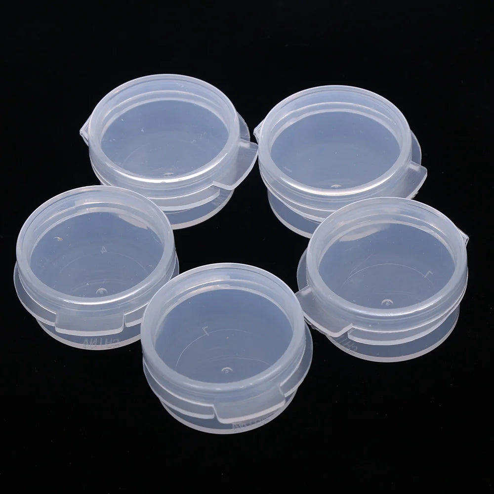 5pc 5g Make Up Jars For Small Business Mini Sample Bottle Sealing Pot Face Cream Container Plastic Transparent Case Portable Box Oasis Select clear