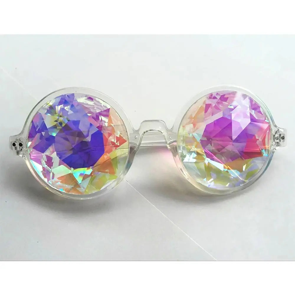 Kaleidoscope Rave Party Glasses – Crystal Prism Diffraction Lens