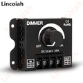 LED Light Strip Dimmer, DC12V-24V 30A PWM Dimming Controller for Dimmer Knob Adjust Brightness ON/Off Switch, Aluminum Housing Oasis Select LED Dimmer Switch DC 12V-24V 30A