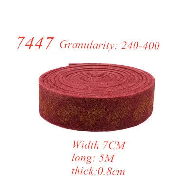 5M Brushed stainless steel Scouring pad Abrasive Tools Rust removal Polishing for industry Metals Wood Paint Hand brush Tool Oasis Select red 7CM
