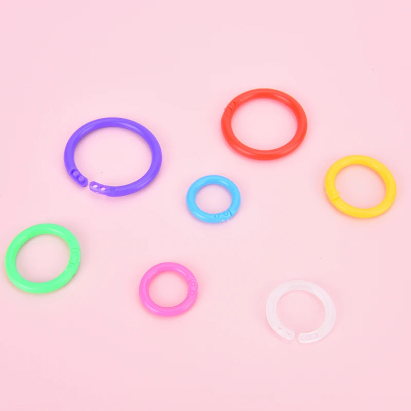 25-Pack Plastic Ring Binders 15–28mm | DIY Albums & Loose-Leaf