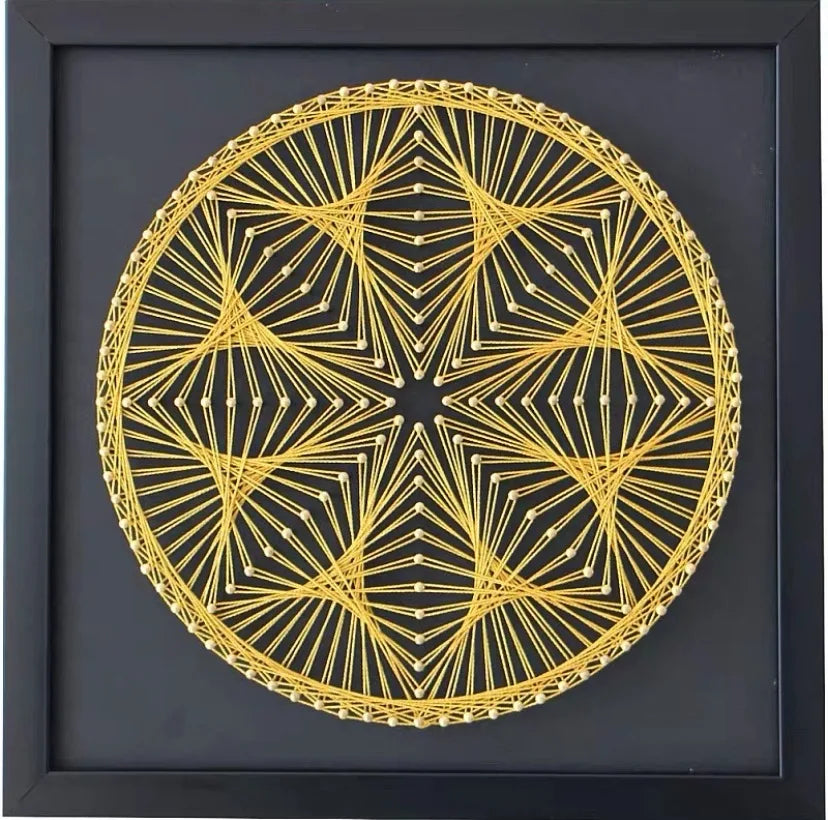 Geometry nail winding painting DIY material package wool winding painting hand decorative yarn string silk gift Oasis Select Non finished product 7