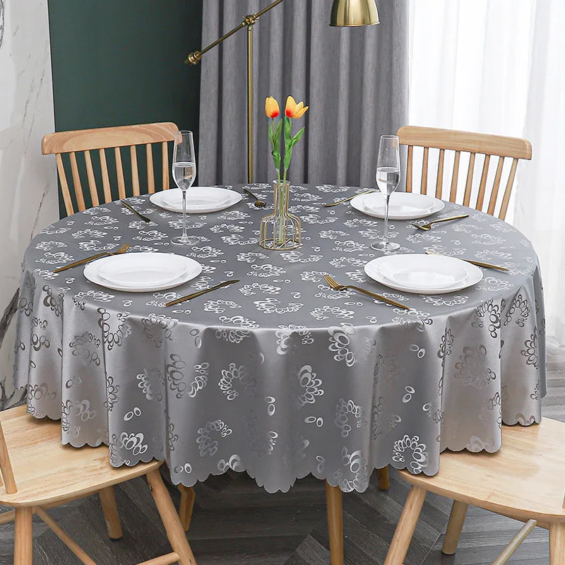 European waterproof oil proof scald proof and wash free round table cloth for Hotel round table cloth round table cover Oasis Select