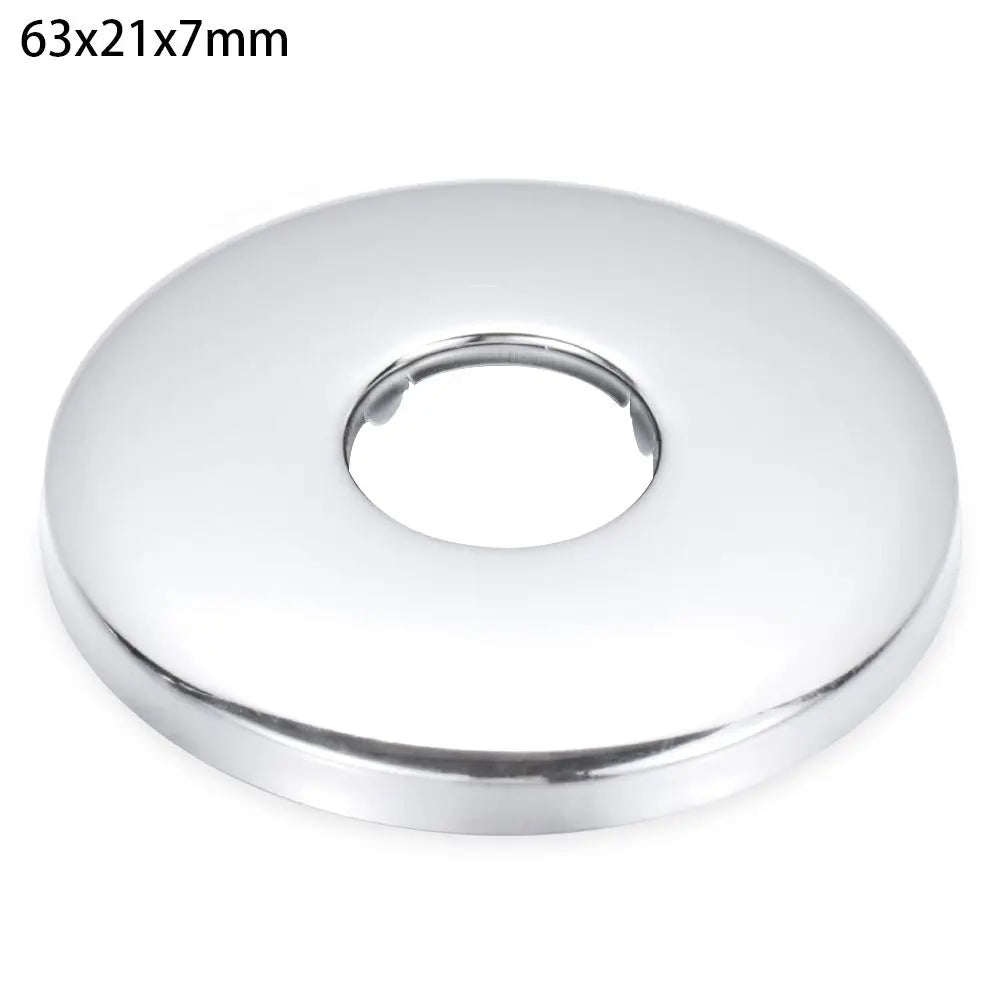 1Pcs Stainless Steel Water Pipe Wall Covers Self-Adhesive Shower Faucet Decorative Cover Chrome Finish Bathroom Accessories Oasis Select 63x21x7mm