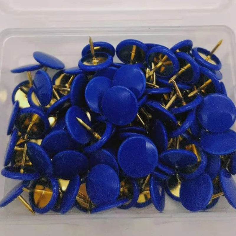100pcs Colorful Thumbtack Pushpins – Cork Board & Map Pins