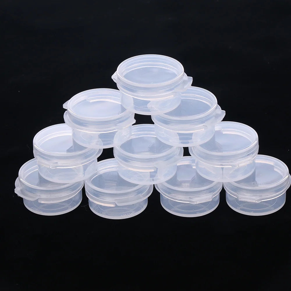 5pc 5g Make Up Jars For Small Business Mini Sample Bottle Sealing Pot Face Cream Container Plastic Transparent Case Portable Box Oasis Select