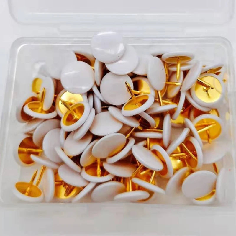 100pcs Colorful Thumbtack Pushpins – Cork Board & Map Pins