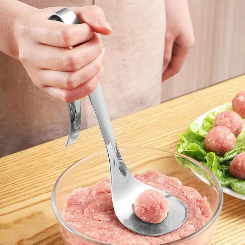 Non-Stick Meatball Maker Kitchen Meatball Maker Stainless Steel Meat Tools Non-Stick DIY Fish Meat Meatballs Spoon Mold Tools Oasis Select