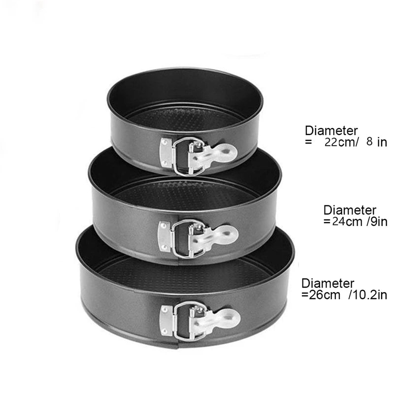 Non-Stick Springform Cake Pan Set – 8, 9 & 10 Inch Round Molds Springform Cake Pan Set Oasis Select 3pcs