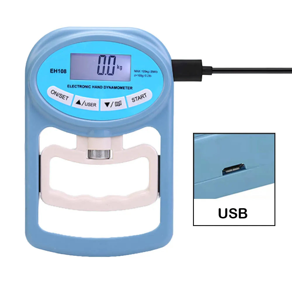 268Lbs/120Kgs Digital Hand Dynamometer Grip Strength Measurement Meter Auto Capturing Electronic Hand Grip Power Oasis Select
