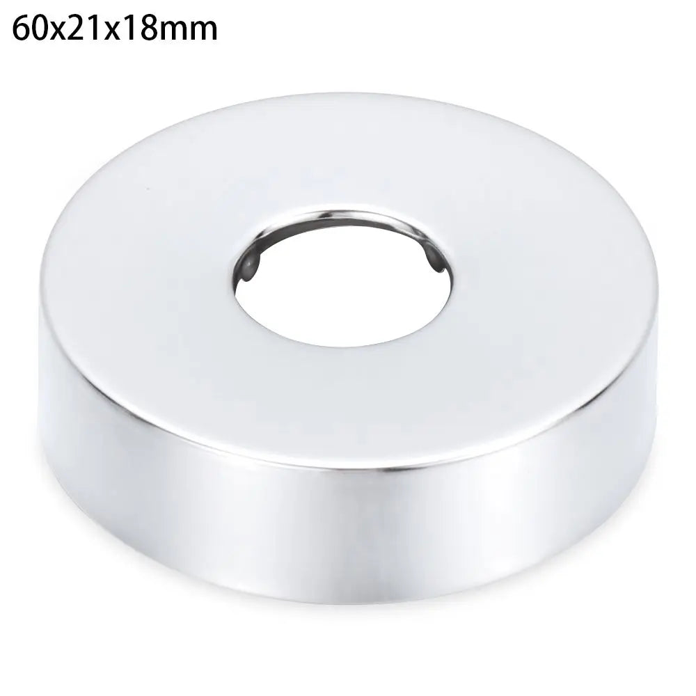 1Pcs Stainless Steel Water Pipe Wall Covers Self-Adhesive Shower Faucet Decorative Cover Chrome Finish Bathroom Accessories Oasis Select 60x21x18mm