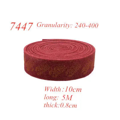 5M Brushed stainless steel Scouring pad Abrasive Tools Rust removal Polishing for industry Metals Wood Paint Hand brush Tool Oasis Select red 10CM
