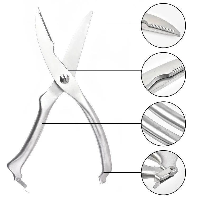 Stainless Steel Kitchen Shears – Poultry, Bone & Meat Scissors Kitchen Shears Oasis Select
