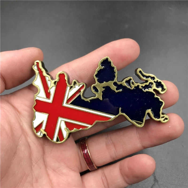 Metal National Fridge Magnet Tourism Souvenirs Paris London Brazil Berlin Bottle Opener High-end Refrigerator Sticker Home Decor Oasis Select Britain