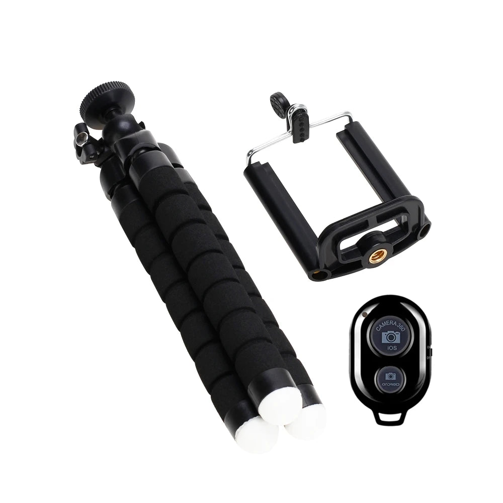 VeFly Octopus Mini Flexible Tripod & Phone Clip Holder