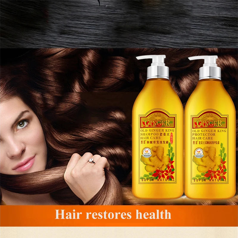 BOQIAN Ginger Shampoo & Conditioner Set 500ml – Anti Hair Loss Hair Care Set Oasis Select