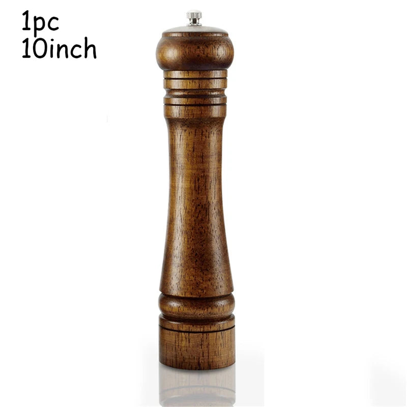 4-Piece Oak Wood Salt & Pepper Mill Grinder Set – Ceramic Core Pepper Mill Set Oasis Select 1PC 10inch