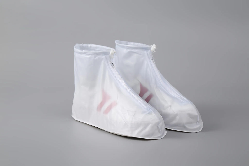 Thickened wear-resistant protection adult travel rain proof shoe cover men's and women's outdoor fashion waterproof shoe cover Oasis Select XXXL 45-46 Frosted white