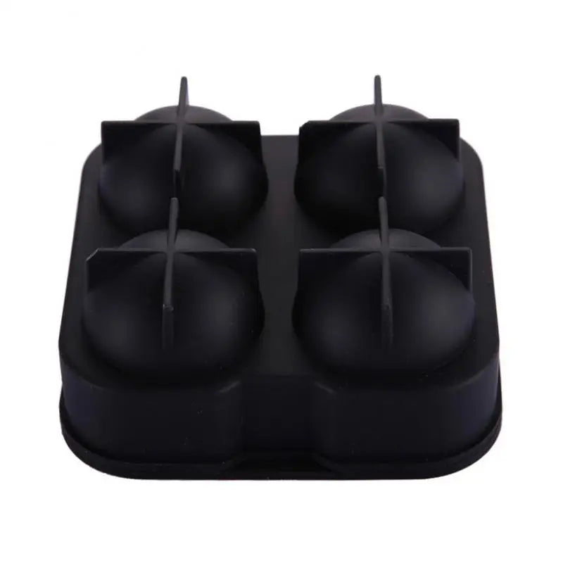 Silicone Ice Ball Maker Tray – 4 Round Molds for Whiskey & Cocktails Ice Ball Mold Tray Oasis Select