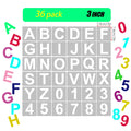 62pcs 5 Inch Letter and Number Stencils Reusable Washable Alphabet Stencils Environment-friendly PET Art Craft Templates Oasis Select Style 1