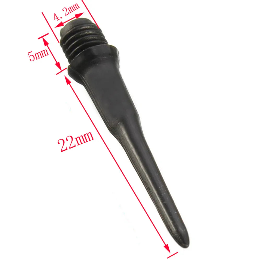 100Pcs Black White Darts Soft Tips Replacement Professional Plastic Tips Thread Darts Game Needles Oasis Select