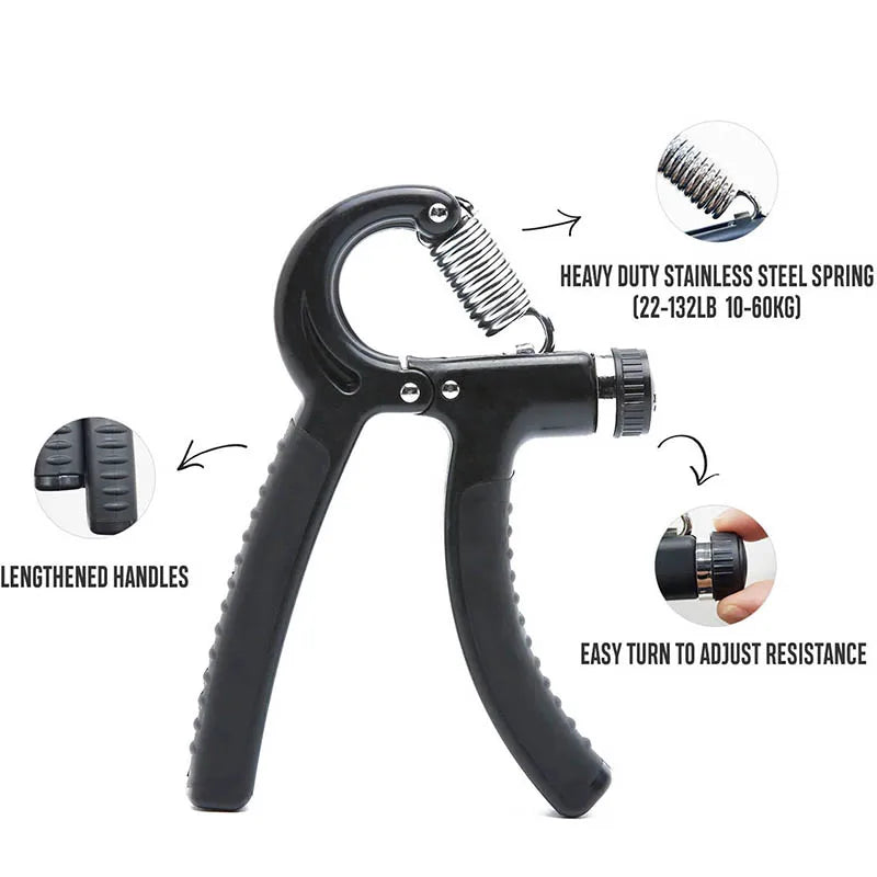 5 Pcs Hand Grips Strengthener Trainer Set Adjustable Gripper Fingers Exerciser Ball Stretch and Exercise Ring Finger Resistance Oasis Select