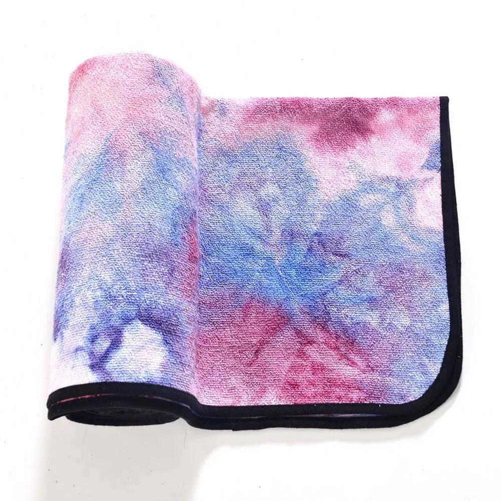 Non-Slip Yoga Mat Cover Towels Yoga Blankets Soft Fast Dry Foldable Microfiber Travel Beach Towels for Pilates Sports Workout Oasis Select PURPLE