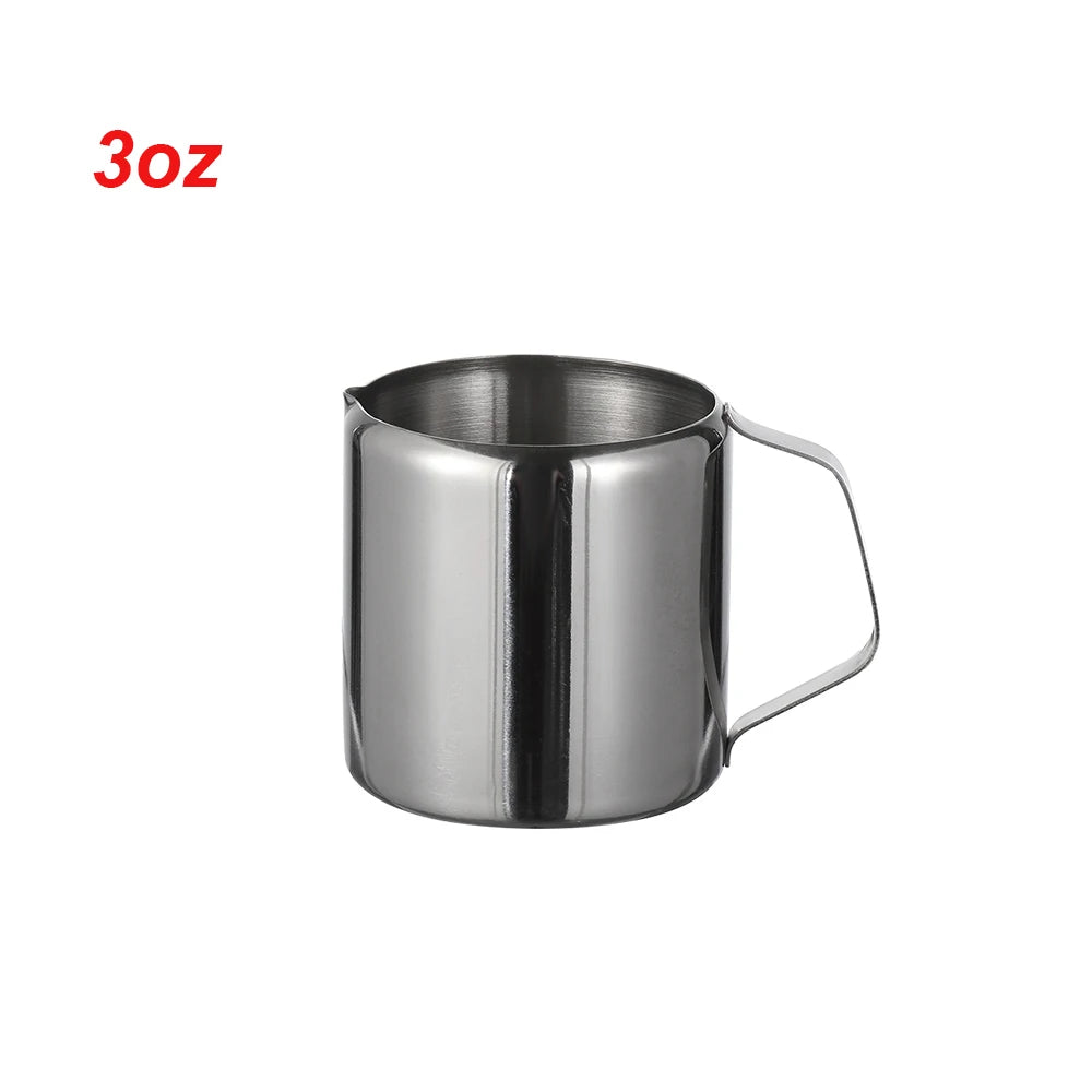 5size Durable Stainless Steel Coffee Cream Pitcher Cup Milk Frothing Jug Latte Art Spout Pitcher Home & Kitchen Tool Oasis Select 3oz