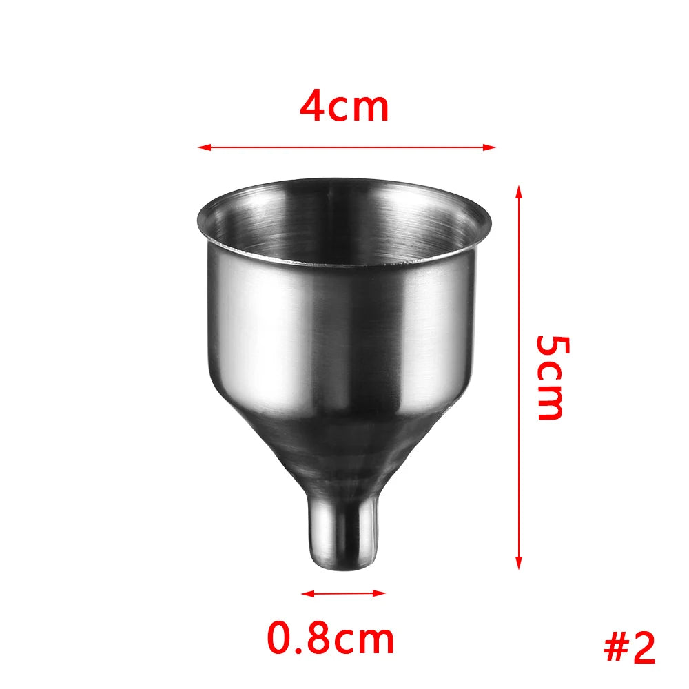 1/3PCS Mini Kitchen Liquid Dump Tool Stainless Steel Funnel Bar Wine Funnel Small Mouth Fill Hip Flask Oasis Select 2