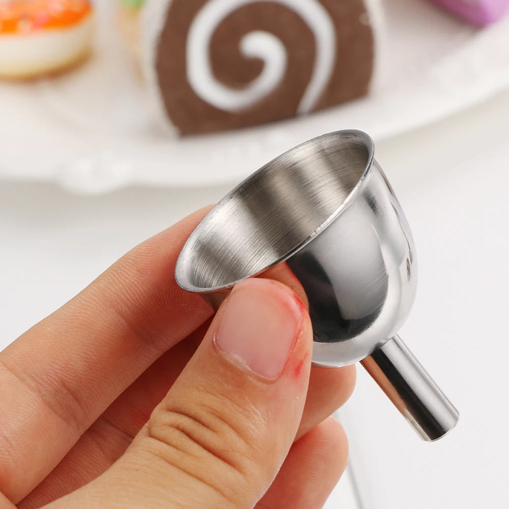 1/3PCS Mini Kitchen Liquid Dump Tool Stainless Steel Funnel Bar Wine Funnel Small Mouth Fill Hip Flask Oasis Select
