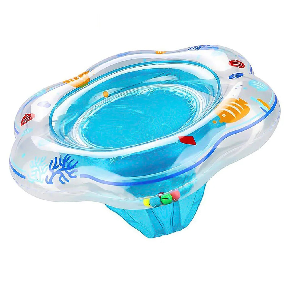 Baby Swimming Ring Float with Double Airbag Safety Seat Inflatable Infant Swim Ring Toy Kid Pool Bathtub Accessories Water Sport Oasis Select Blue