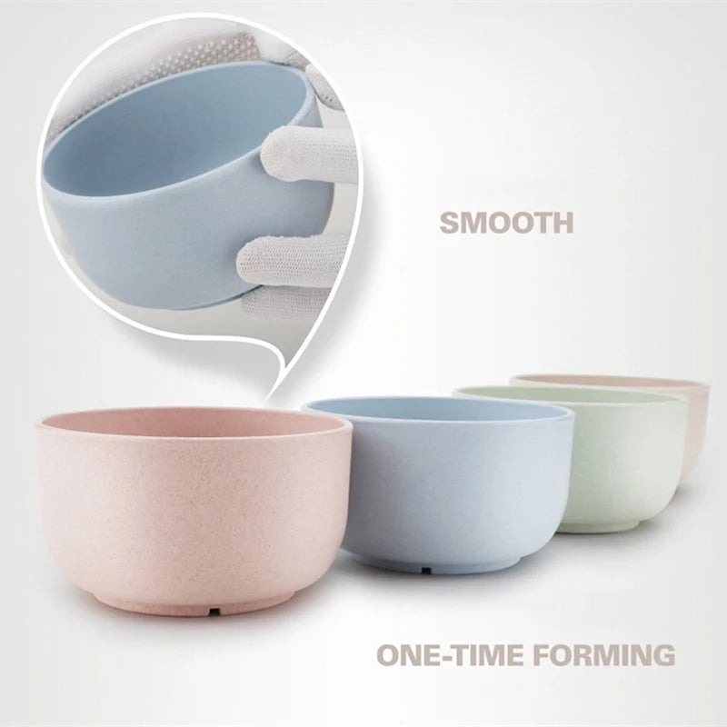 Eco-Friendly Wheat Straw Kids Bowls Set of 4 – 4.5 Inch Kids Dining Bowl Set Oasis Select