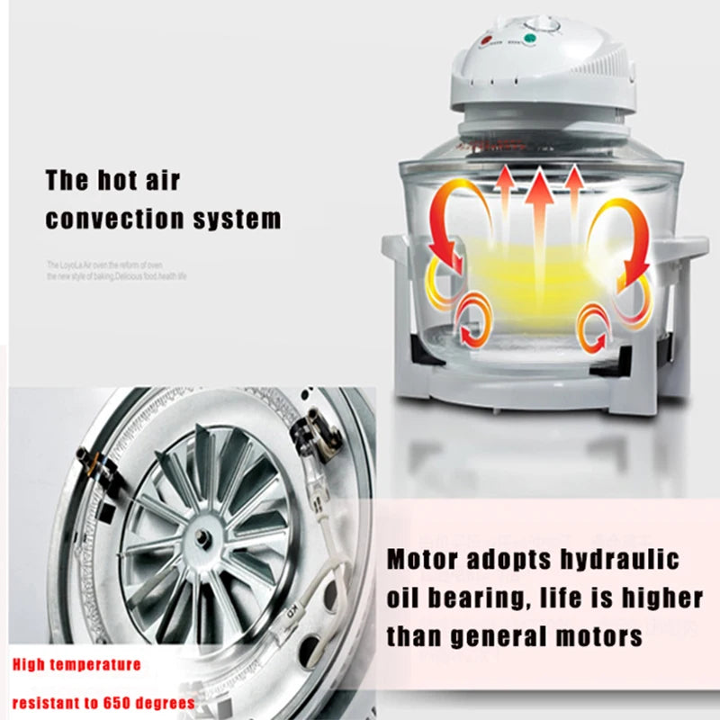 12L Halogen Turbo Air Fryer Oven LO-G6 | 1300W, 60-Min Timer