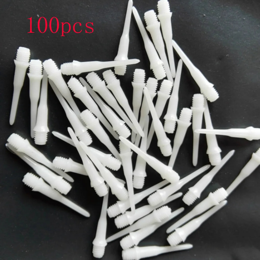 100Pcs Black White Darts Soft Tips Replacement Professional Plastic Tips Thread Darts Game Needles Oasis Select