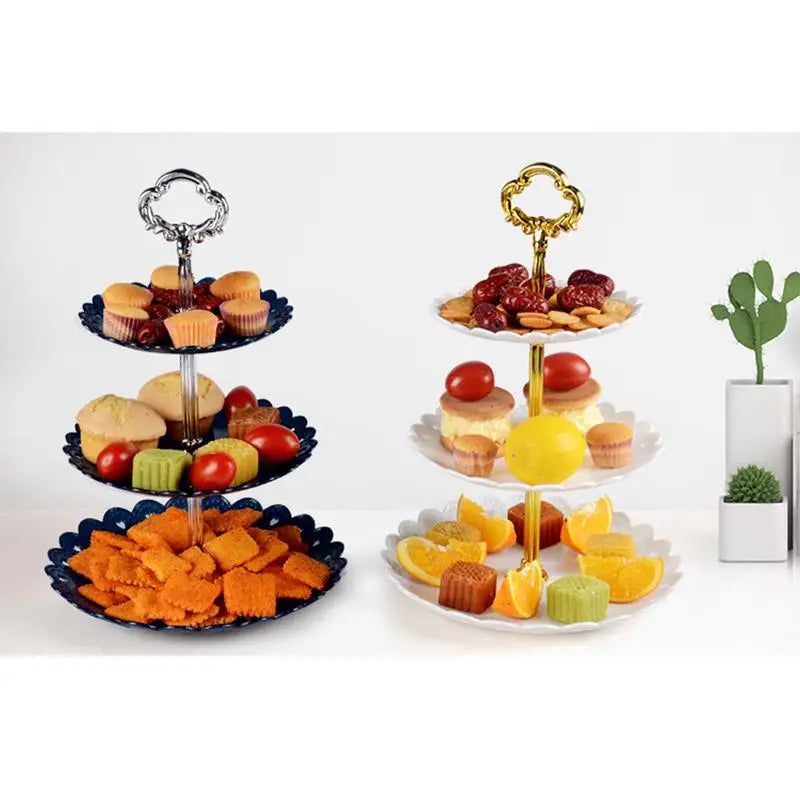 3-Tier Plastic Cake Stand – Wedding, Party & Afternoon Tea Tiered Cake Stand Oasis Select