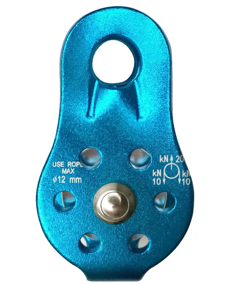20KN Rope Climbing Single Fixed Pulley Mountaineering Zipline Rappelling for Tree Arborist Caving Rescue Rigging Gear Equipment Oasis Select Lightblue1